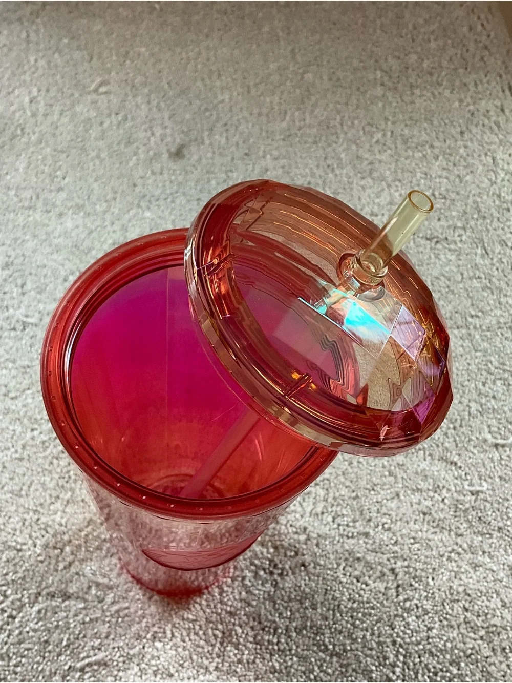 Starbucks Mexico Coral Iridescent Dome top New